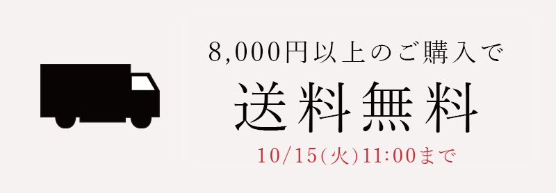 8,000円(税込)以上ご購入で送料無料