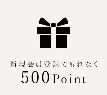 新規会員登録でもれなく500point