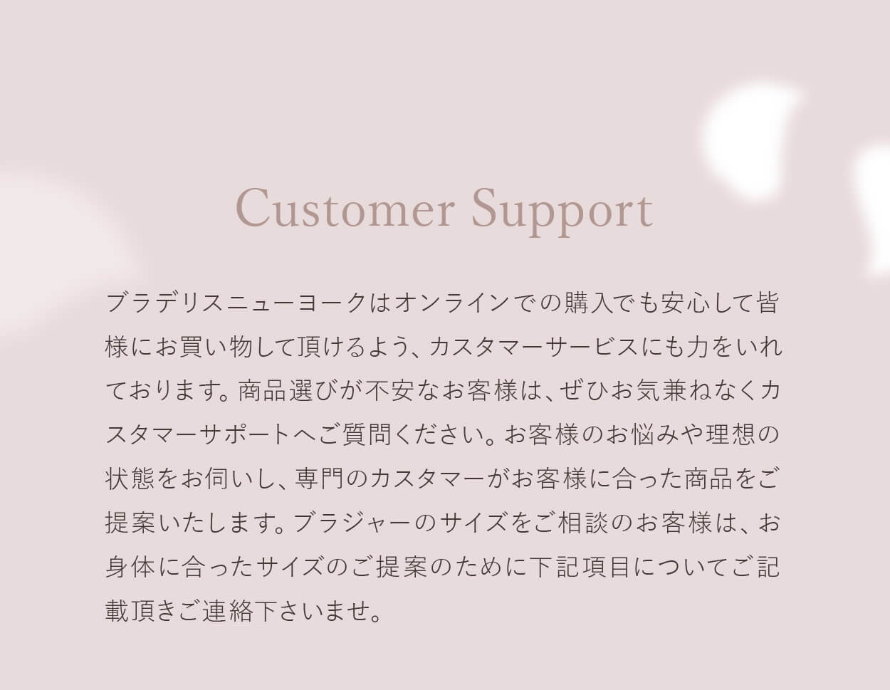カスタマーサポート