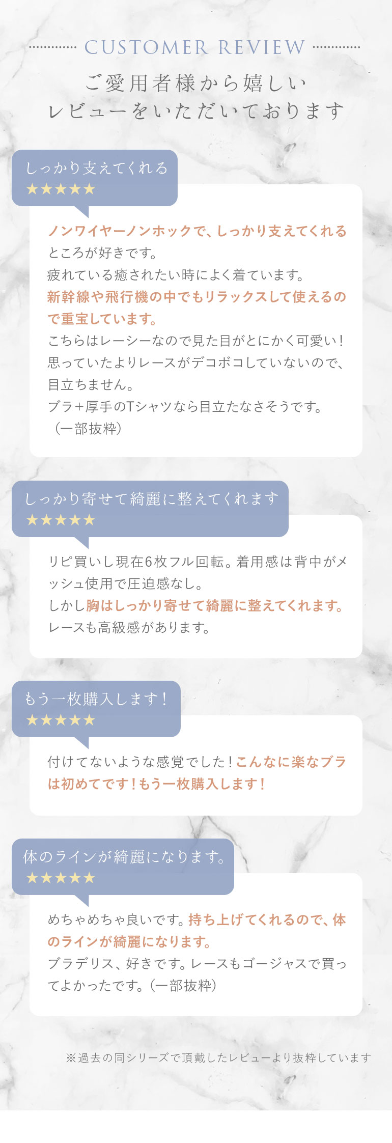 ご愛用者様から嬉しいレビューが届いています♪