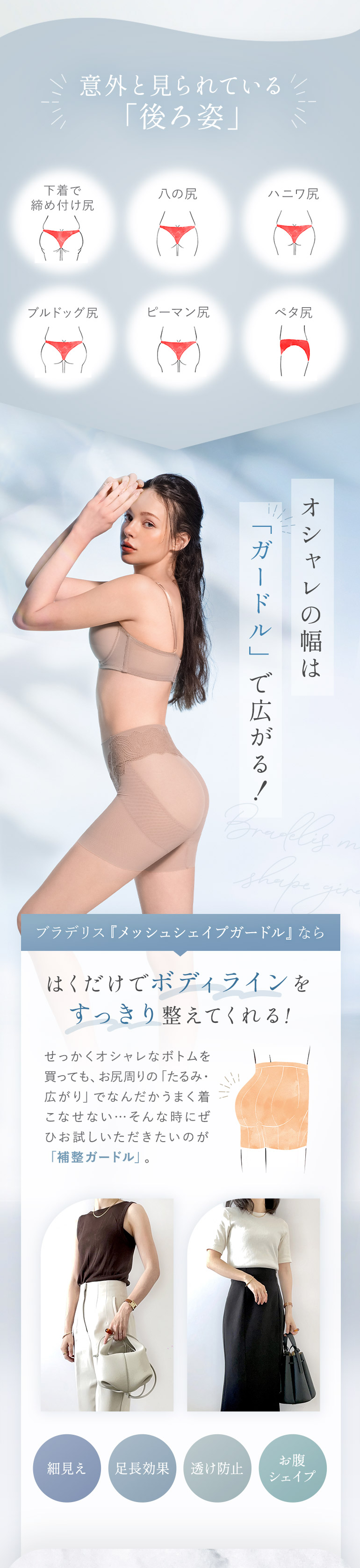 レビュー お客様のご要望におこたえしてズレにくく美尻メイク効果UP♪