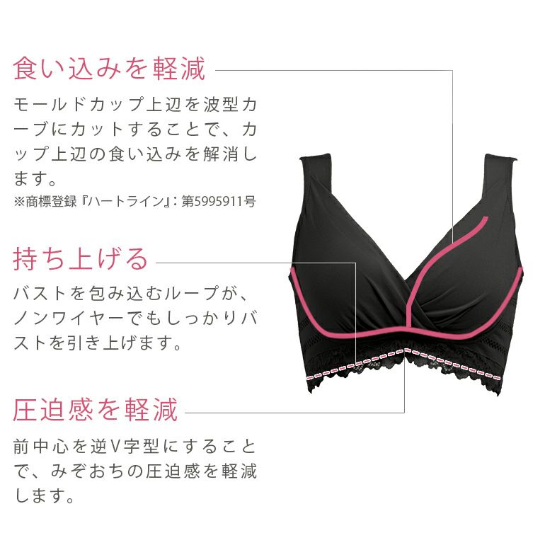 【2枚セット】ブラデリス　ノンワイヤーブラ マタニティ ノンワイヤーカシュクールブラ｜補整ノンワイヤー