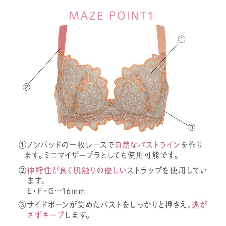 ブラデリスニューヨーク ゴールドレーベル Maze Wire Bra