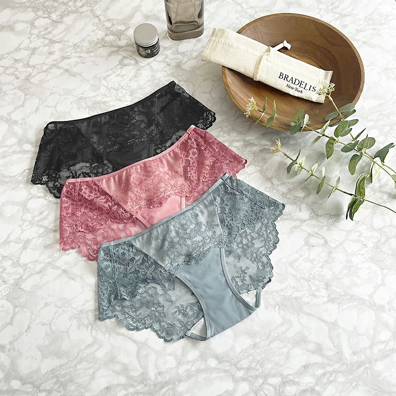 ブラデリスニューヨーク ブラックレースブラジャーショーツ